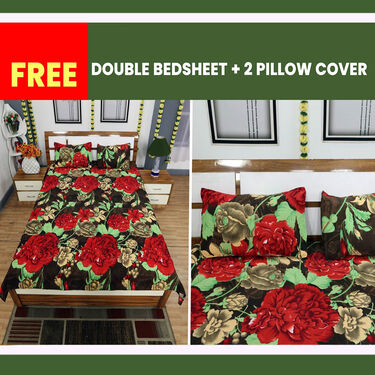 7 Pcs Induction Friendly Cookware Set + Free Knife Set + Free Double Bedsheet with Pillow Cover + Free Steel Medu Vada Maker
