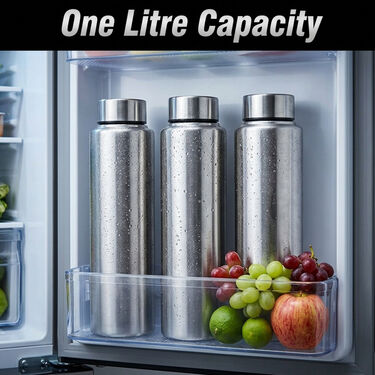 Pack of 6 Stainless Steel Water Bottles (6B11)