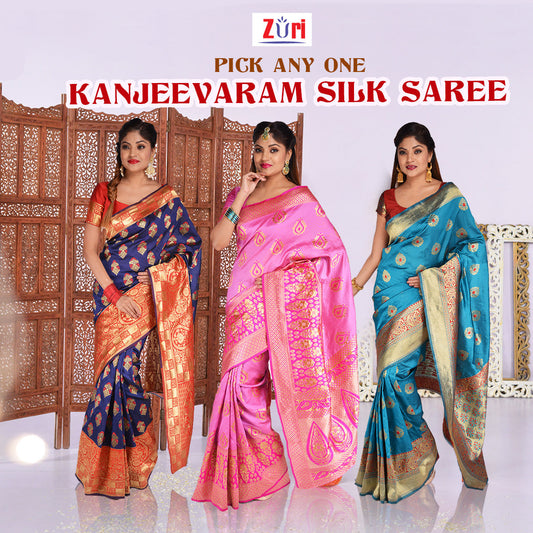 Pick Any One Assorted Kanjeevaram Silk Saree nsp prod 2